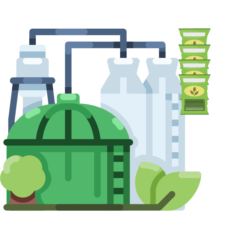 Kompostieranlage, Fabrik, Düngemittelfabrik, Recycling, weite Transporte