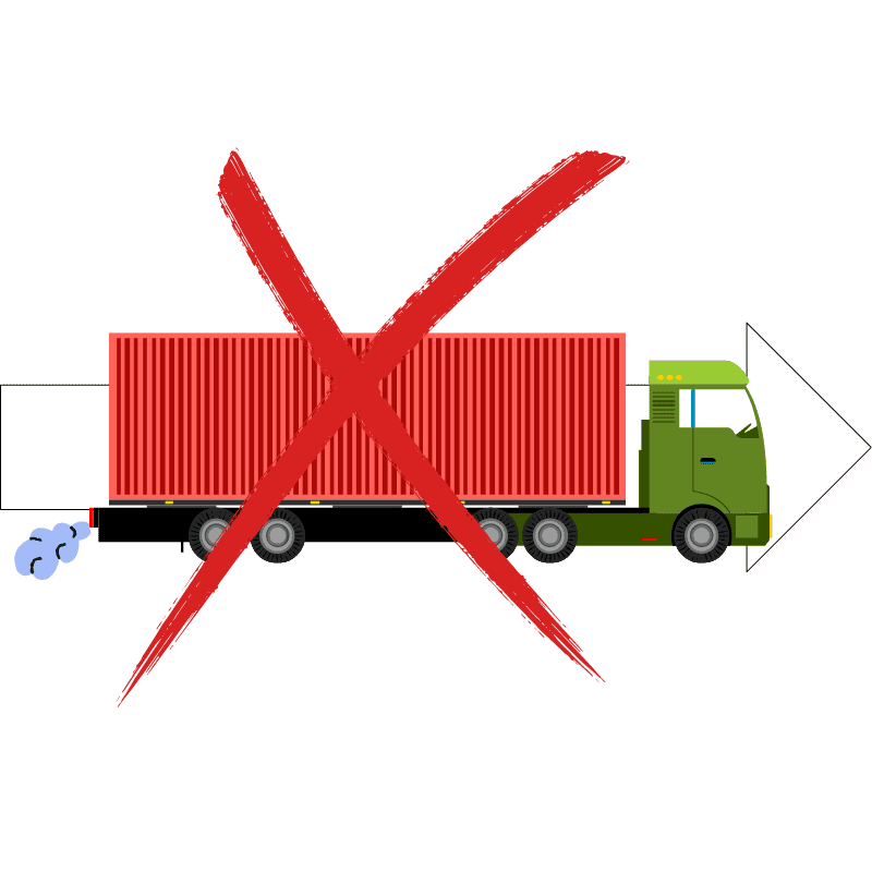 LKW, Lastwagen, Truck der Abgase und CO² ausstößt, umweltschädlich, klimaschutz
